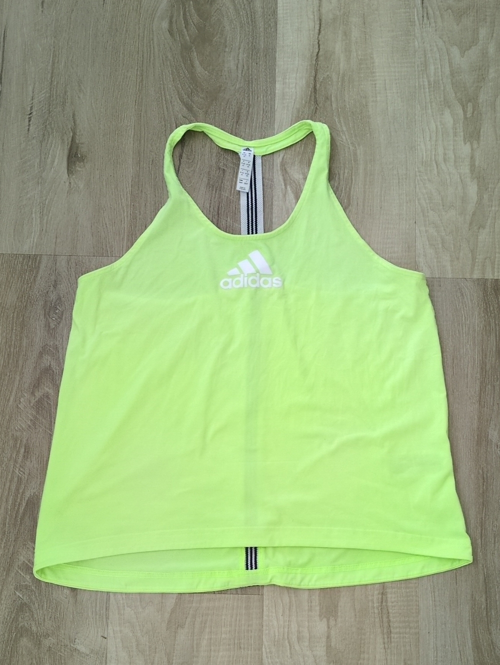 adidas Neon Yellow Racerback Tank Top